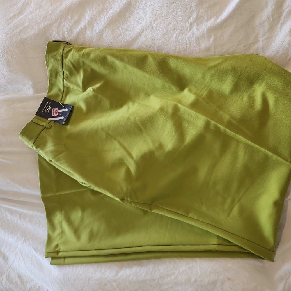 NWT Worthington Green Trousers Wide Leg Office Or Casual